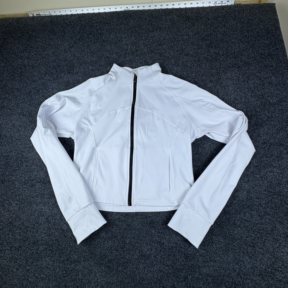 In‎ Good State Running Jacket Womens XL White Raglan Sleeve Full Zip Cropped